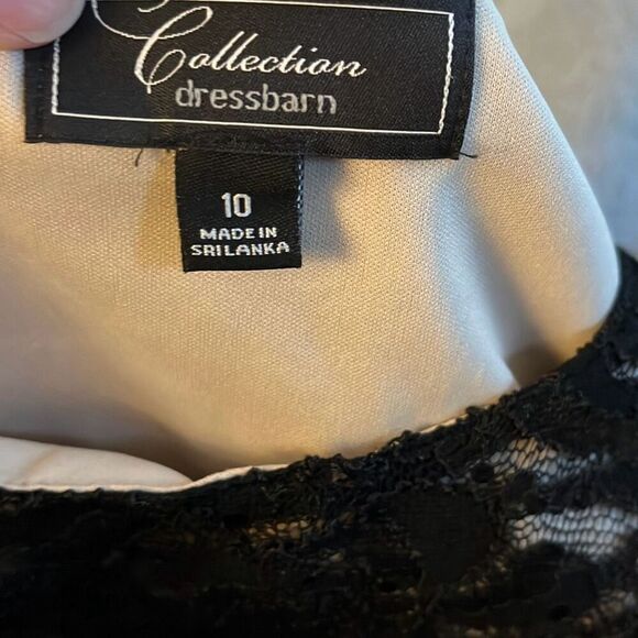 Dressbarn size 10 black fitted dress, sparkly lace on‎ top and NWT - 2998 - Picture 4 of 5